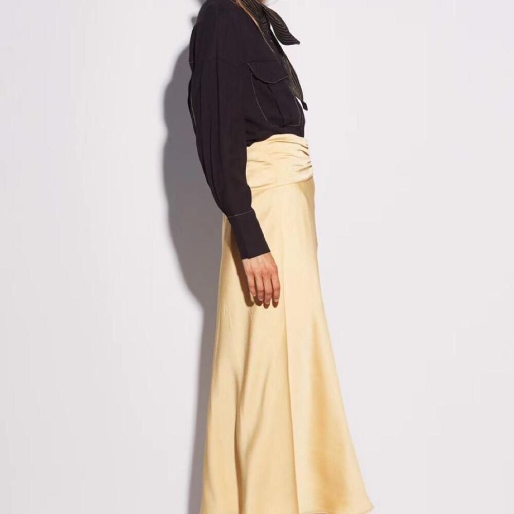 C/meo collective Yellow satin maxi skirt - Picture 5 of 7